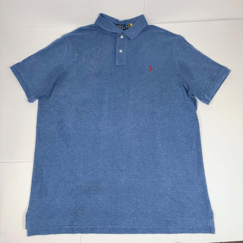 Polo Ralph Lauren Men Classic Fit Short Sleeve Polo Shirt Blue XL